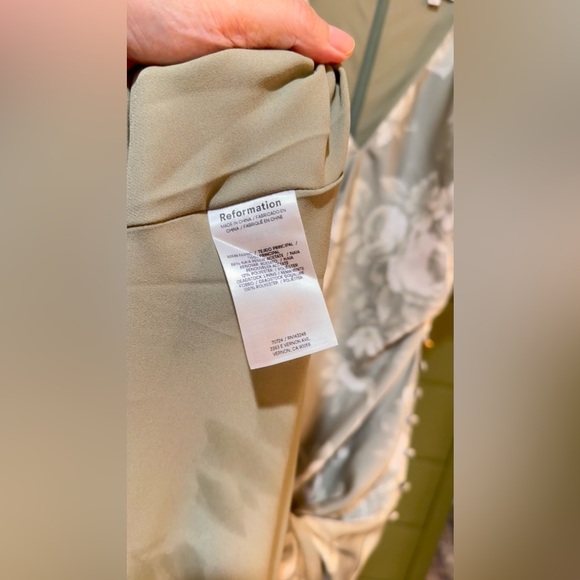 Reformation Sage Green Floral Midi Dress - Picture 14 of 16